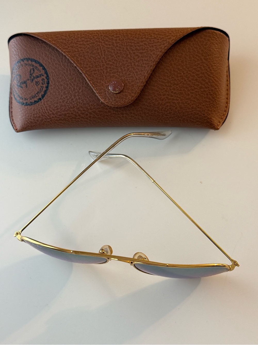 Ray Ban gold mirror aviators - Picture 6 of 9